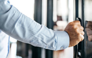 A man enters a site to get tested
